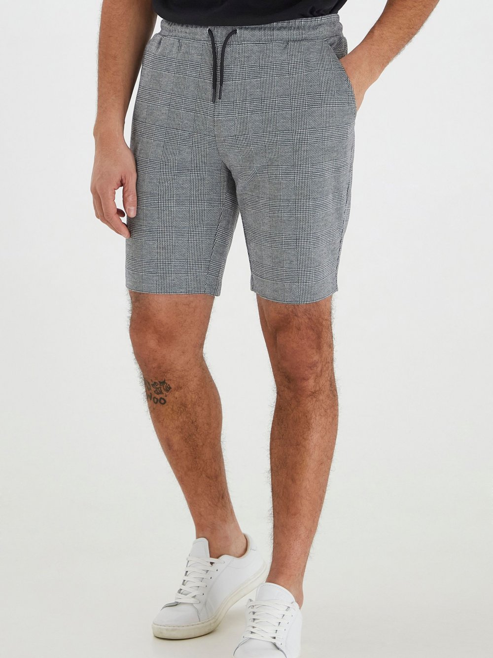 BLEND Shorts Herren grau kariert, XXL