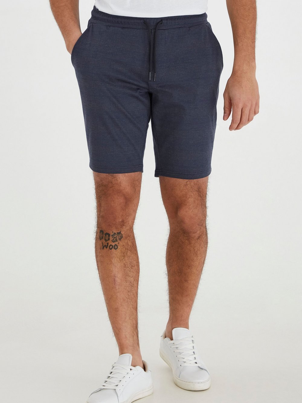 BLEND Shorts Herren blau kariert, XL