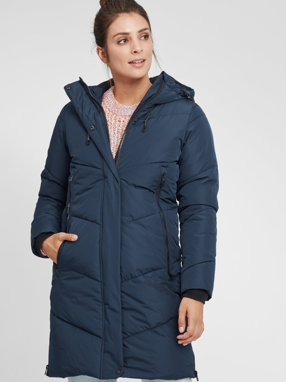 OXMO Steppmantel Damen blau, L