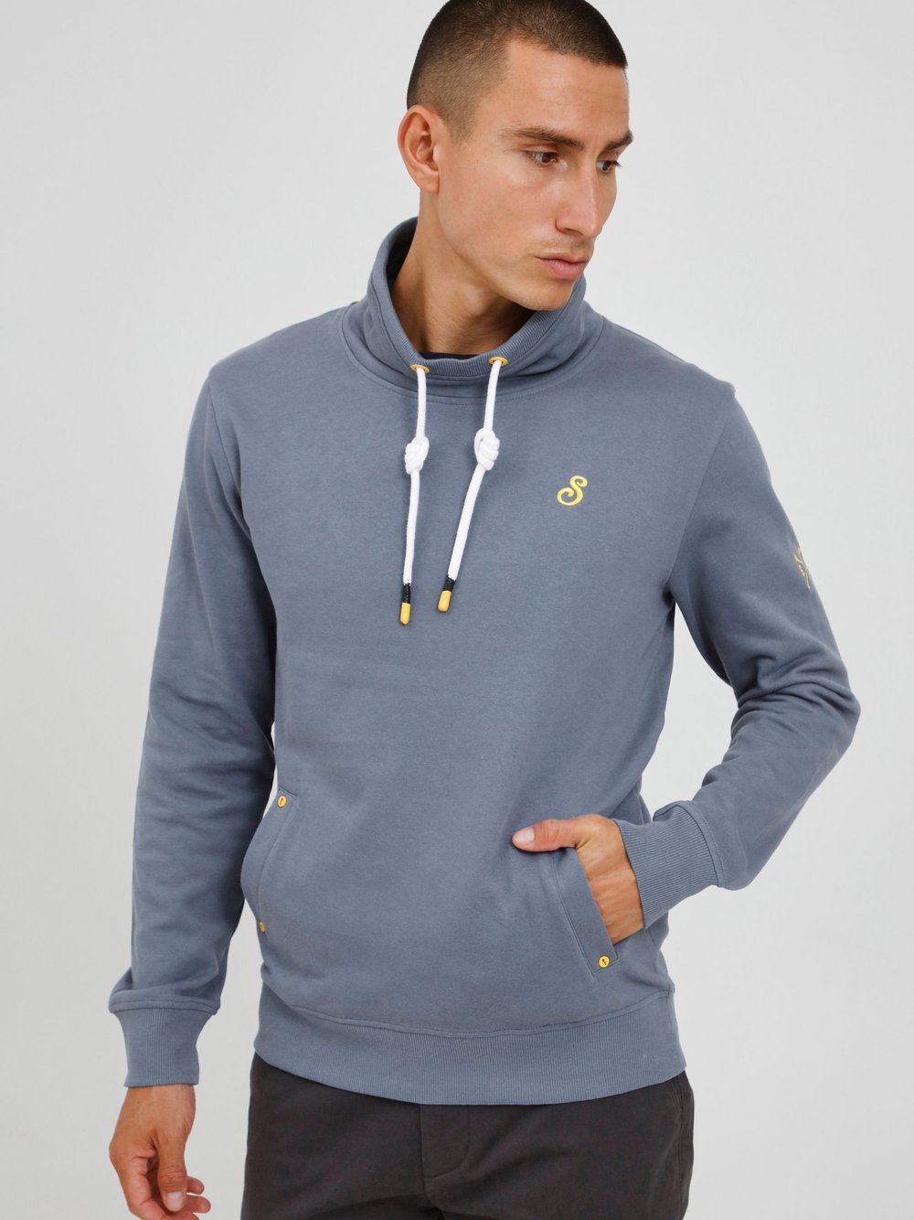 Thumbnail - Solid Sweatshirt Herren blau, XL