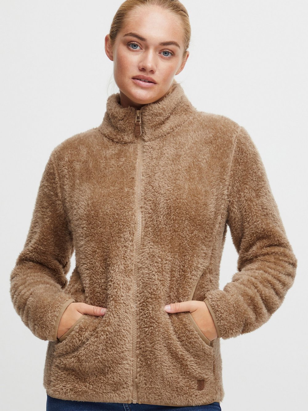 Thumbnail - OXMO Fleecejacke Damen beige, L