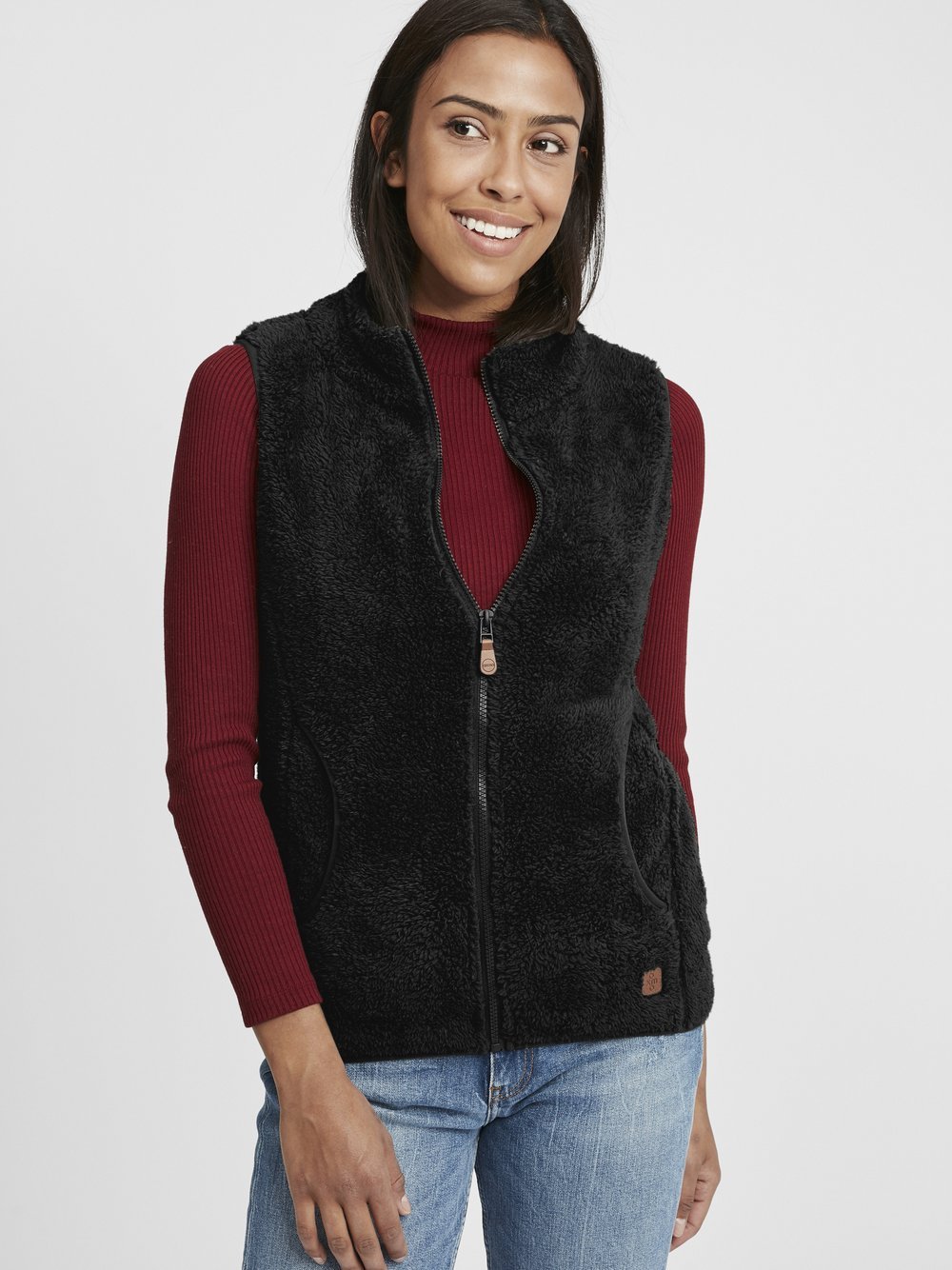 Thumbnail - OXMO Sweatweste Damen schwarz, M