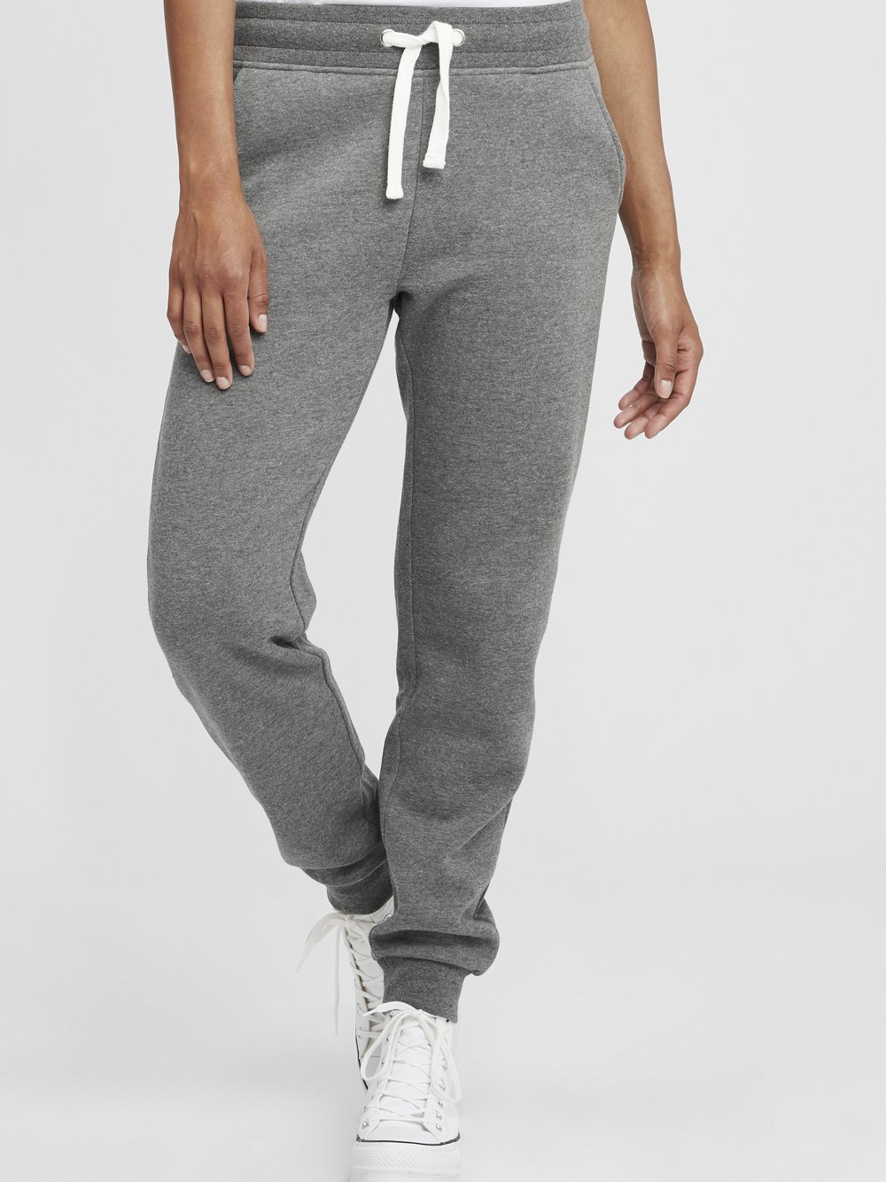 OXMO Sweathose Damen Baumwolle grau gestreift, L