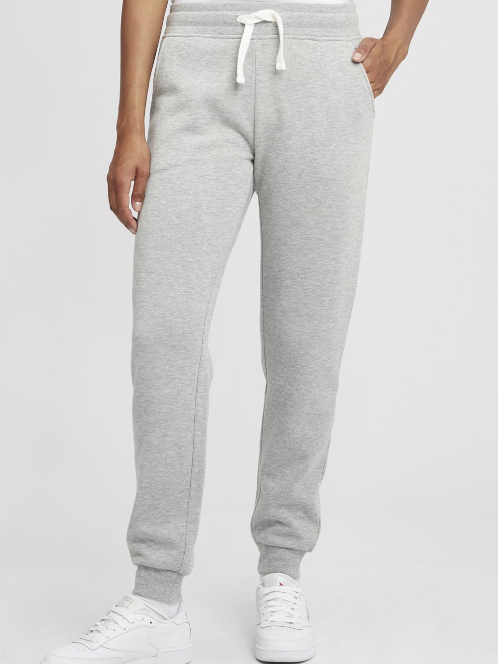 OXMO Sweathose Damen Baumwolle grau gestreift, L