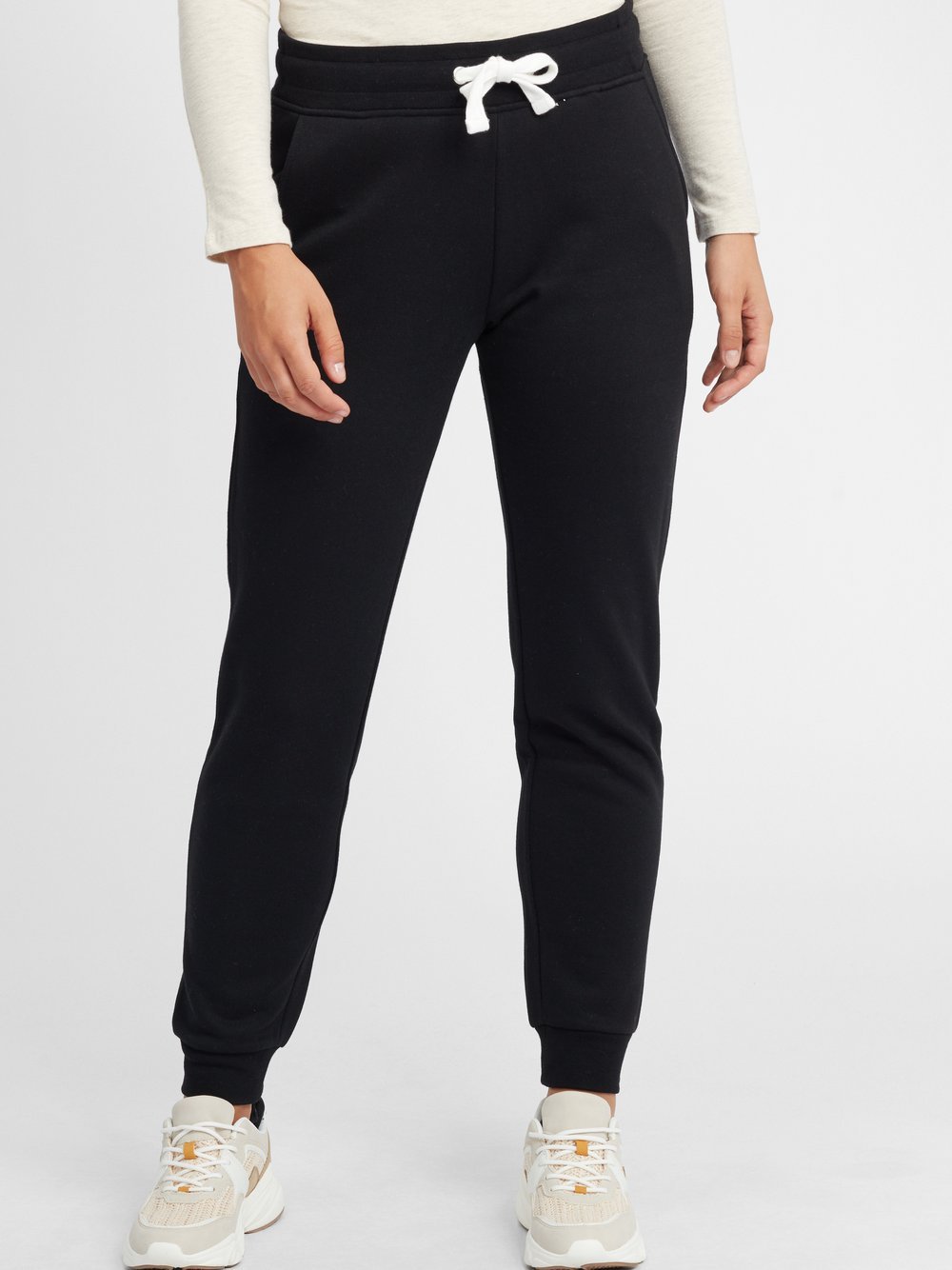 OXMO Sweathose Damen Baumwolle schwarz gestreift, XL