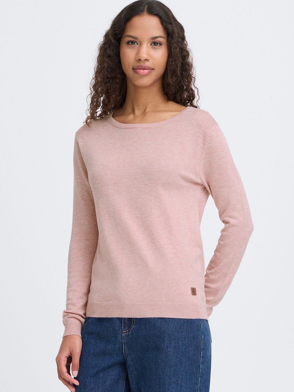 OXMO Strickpullover Damen Viskose rosa meliert, XL
