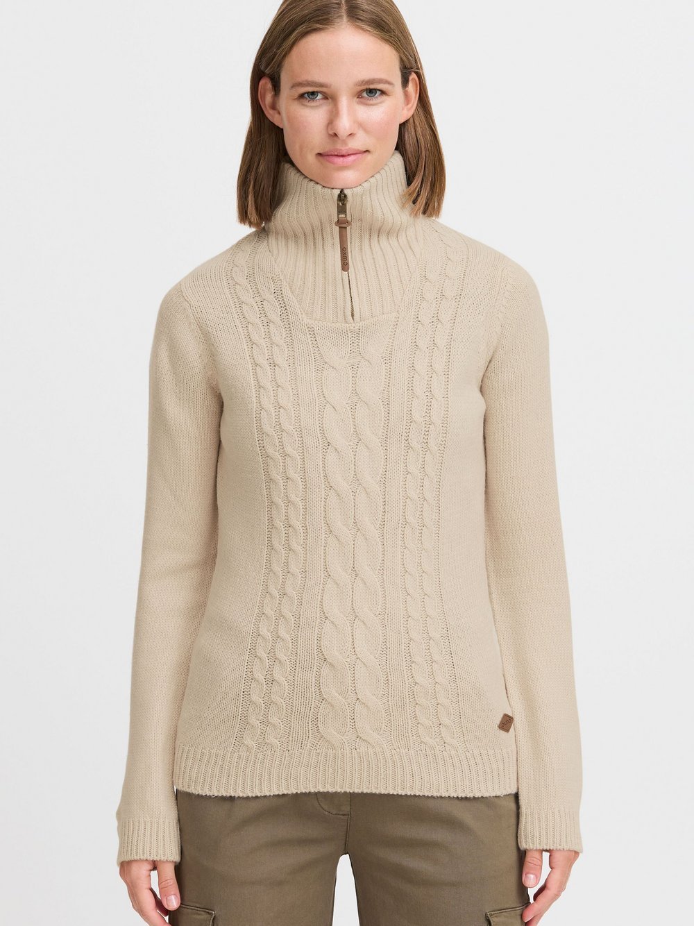 OXMO Strickpullover Damen beige, L