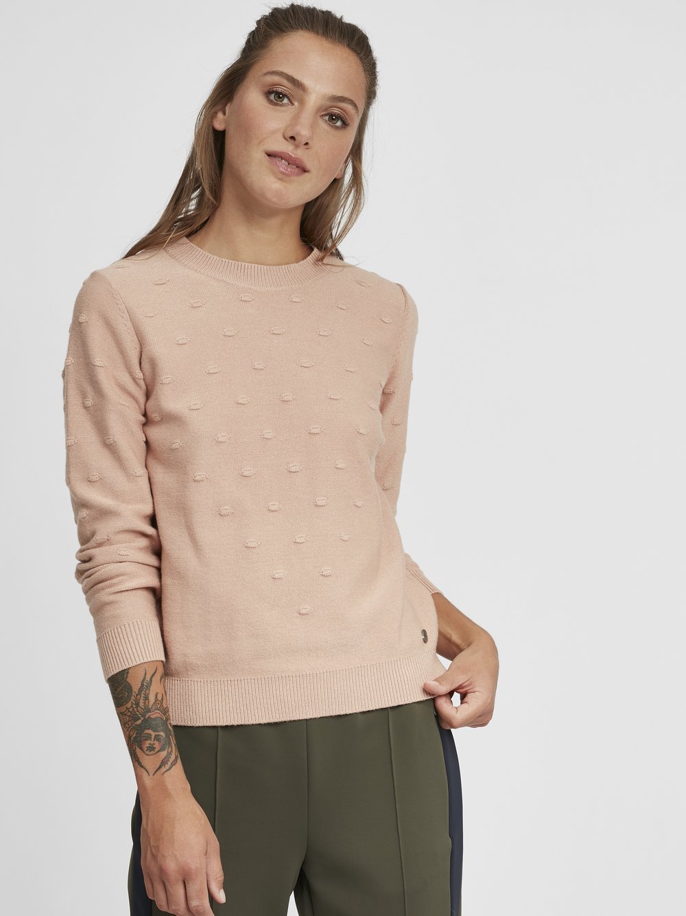 OXMO Strickpullover Damen rosa, L