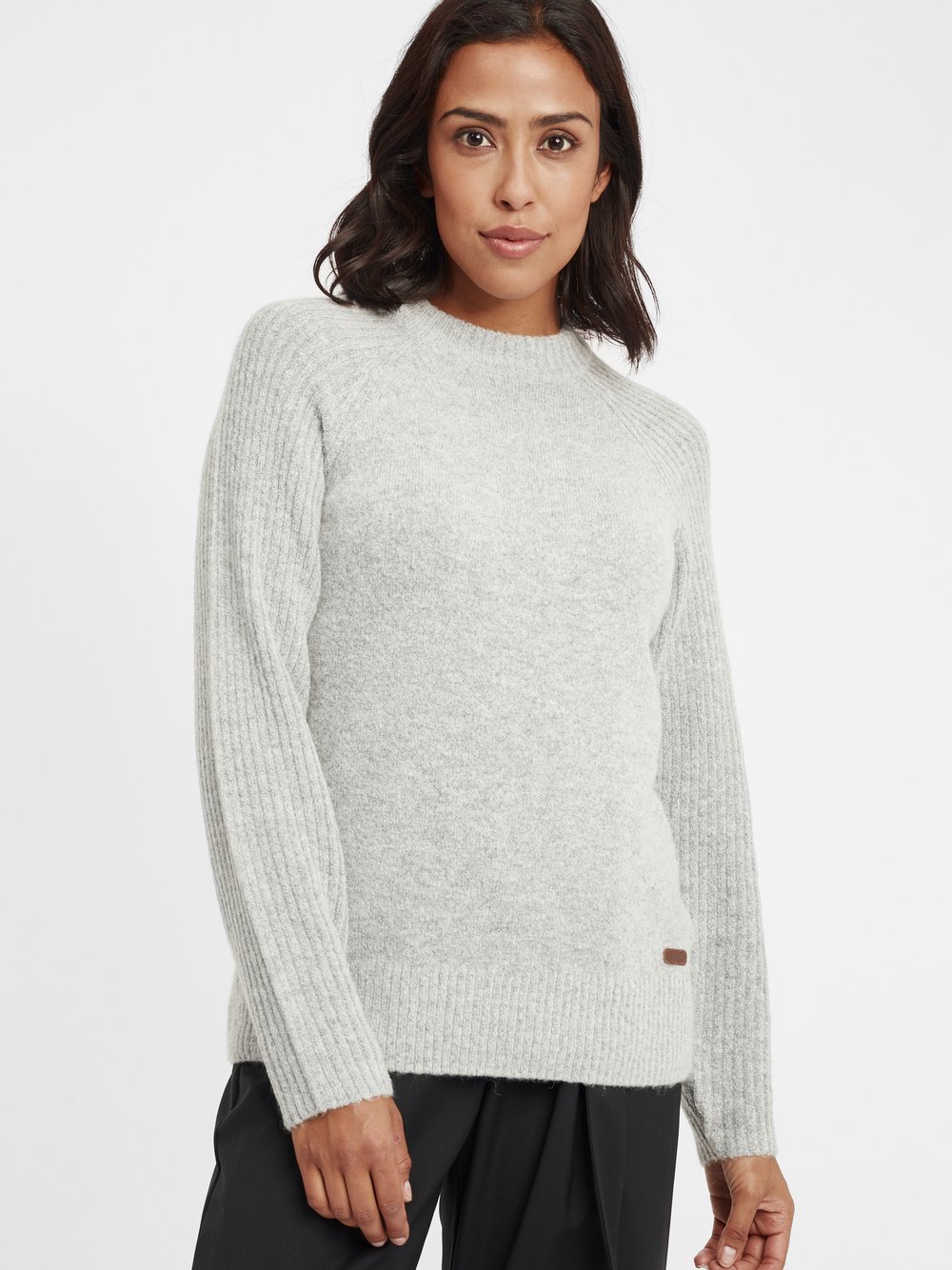 OXMO Strickpullover Damen grau, S