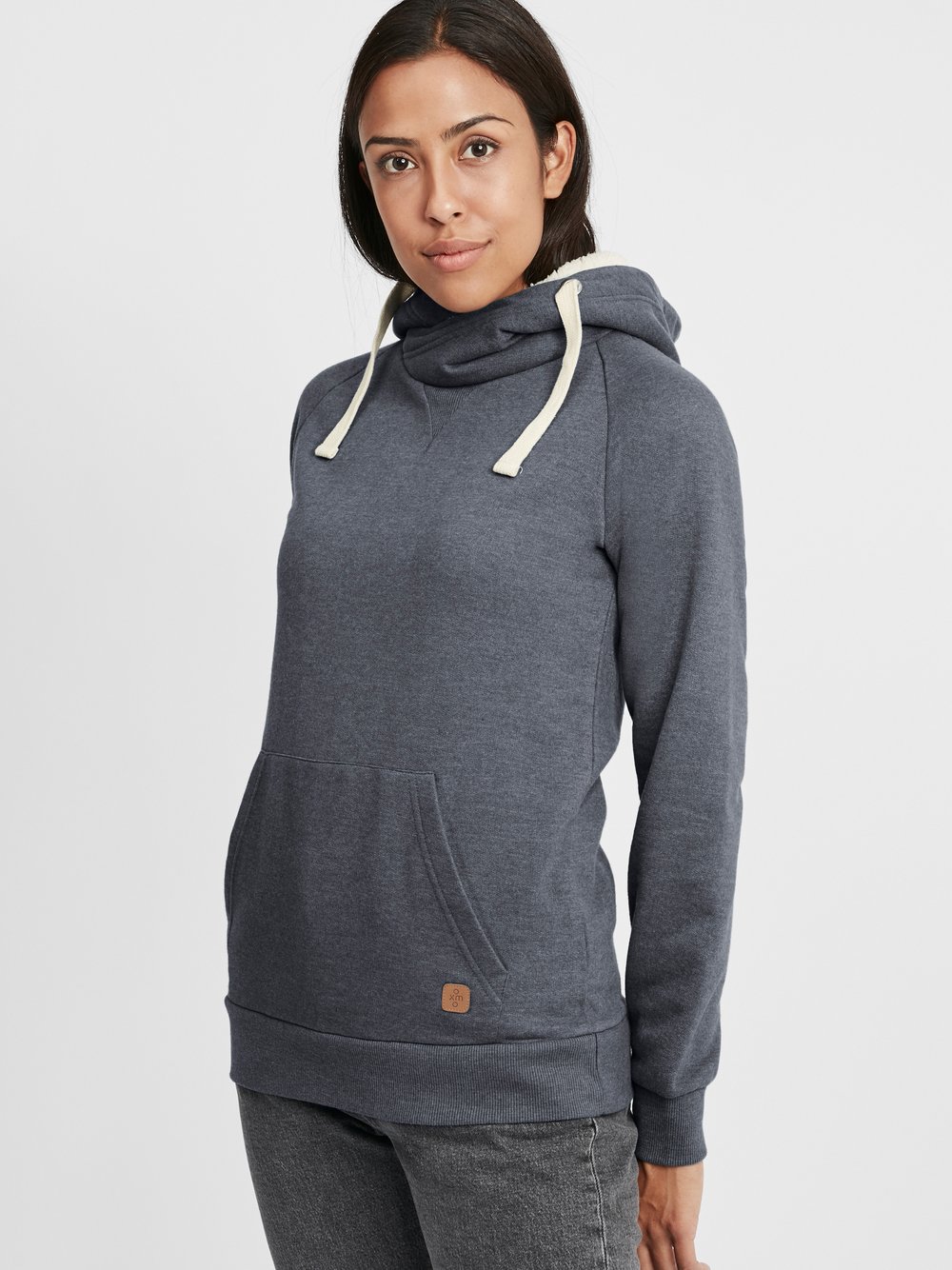 OXMO Hoodie Damen Baumwolle blau, L