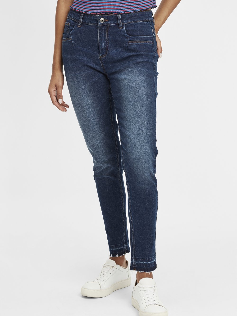 OXMO 5-Pocket-Jeans Damen blau, 33-32