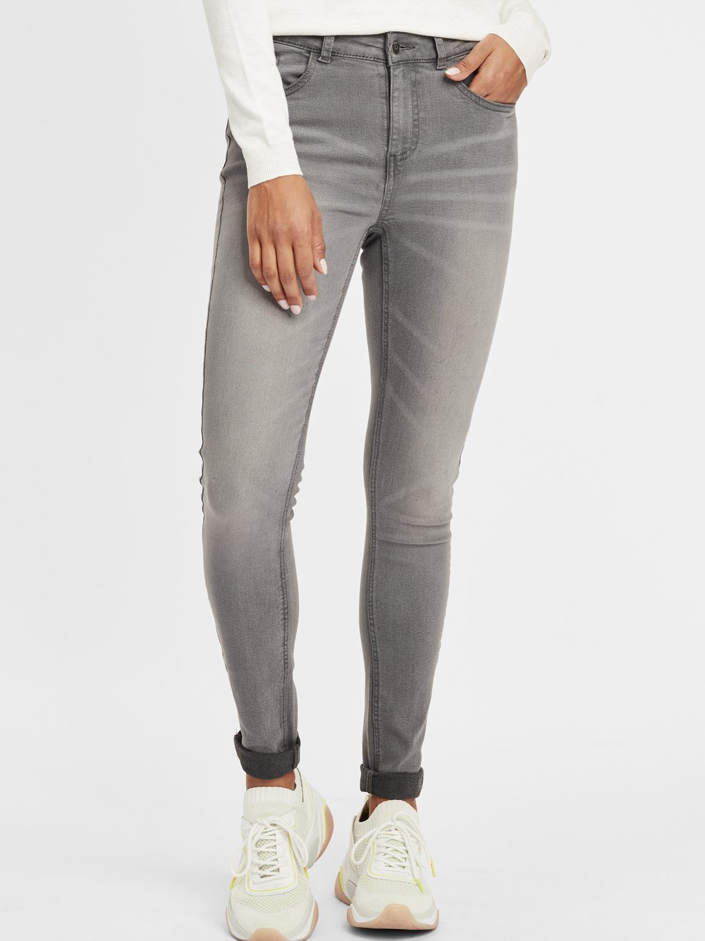 OXMO 5-Pocket-Jeans Damen grau, 26-32