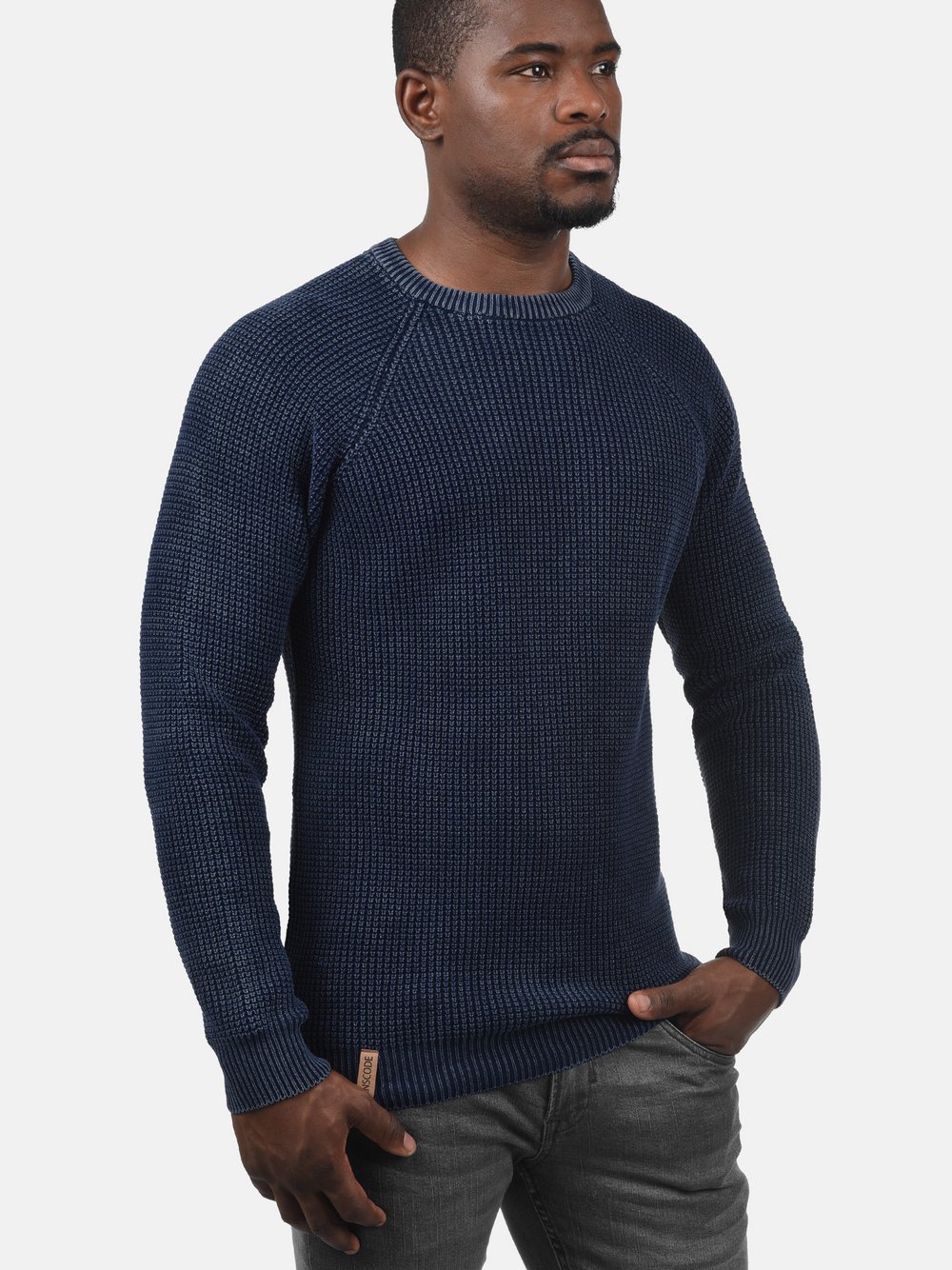 Indicode Strickpullover Herren Baumwolle blau, XXXL