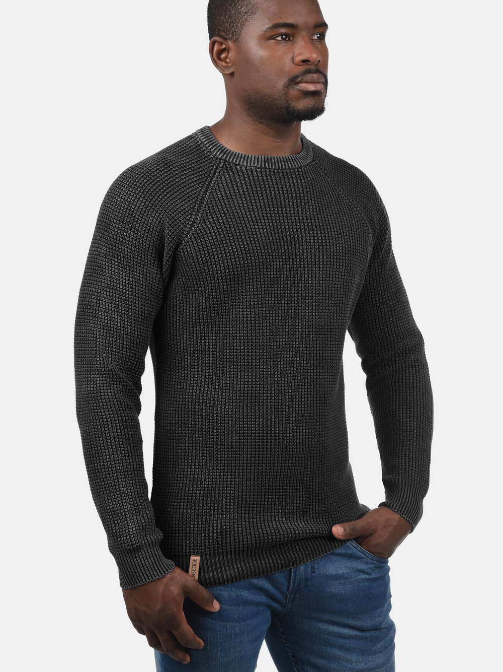 Indicode Strickpullover Herren Baumwolle schwarz, XXXL