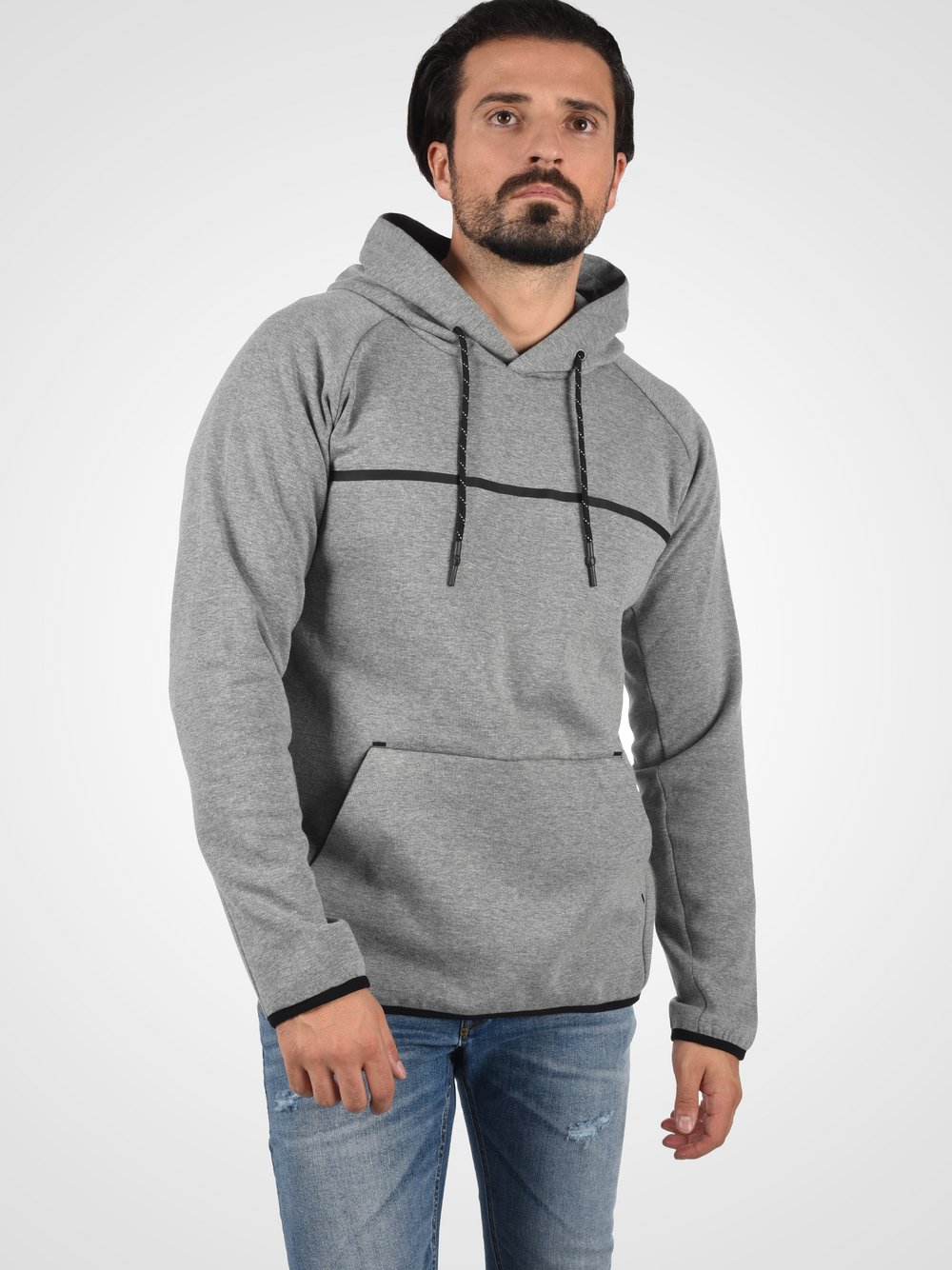 Indicode Hoodie Herren grau, M