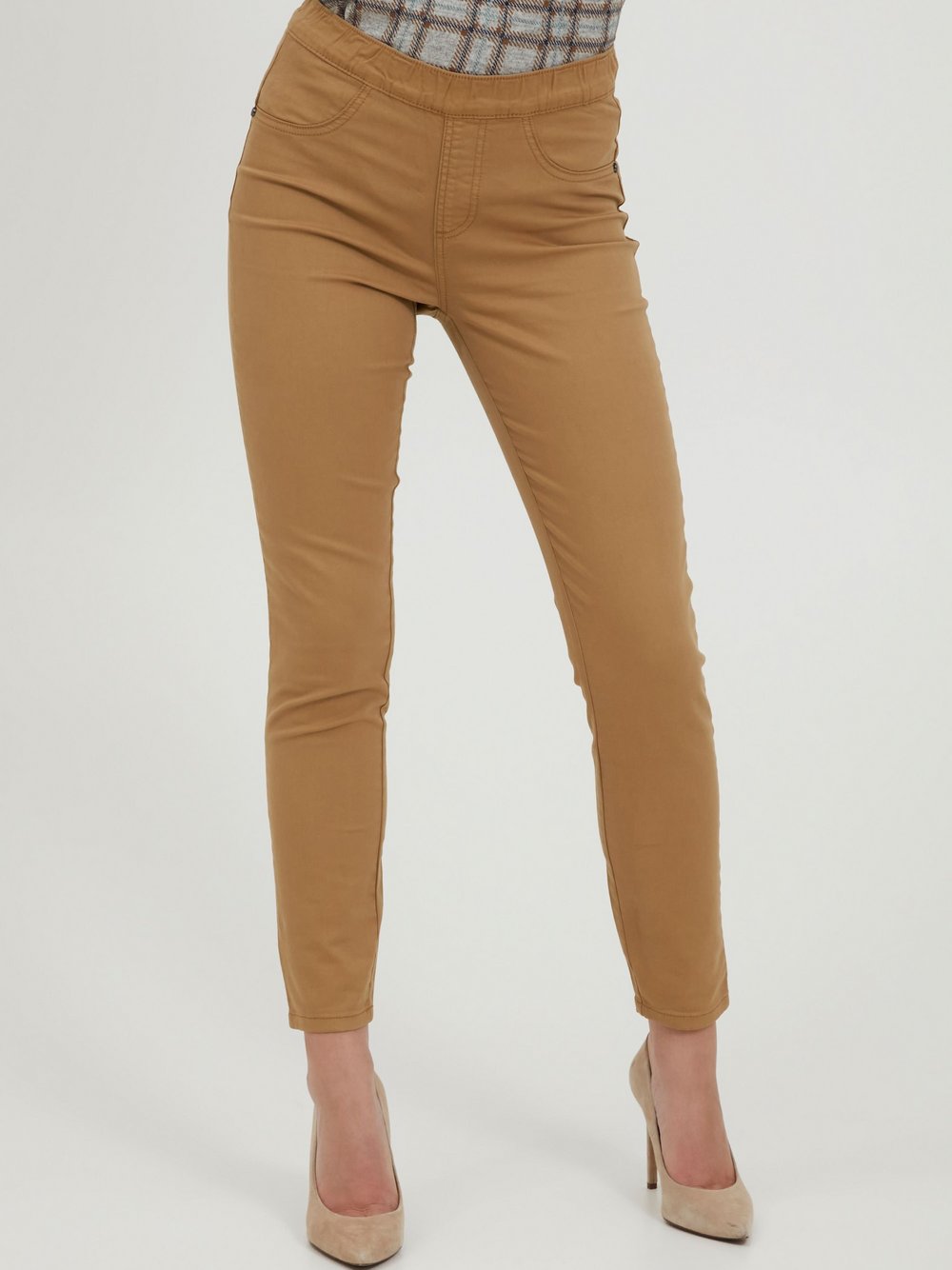 fransa Jeggings Damen Baumwolle braun, 40