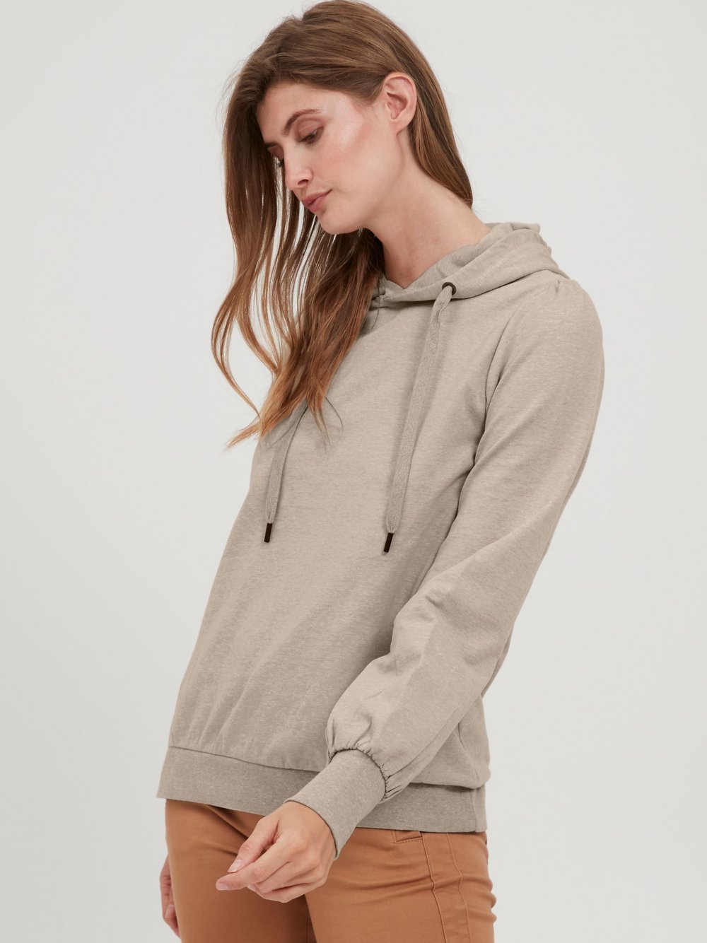 fransa Kapuzenpullover Damen beige, XS