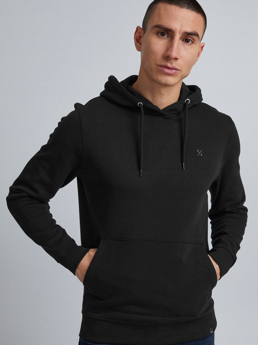 CASUAL FRIDAY Kapuzensweatshirt Herren Baumwolle schwarz, XXXL