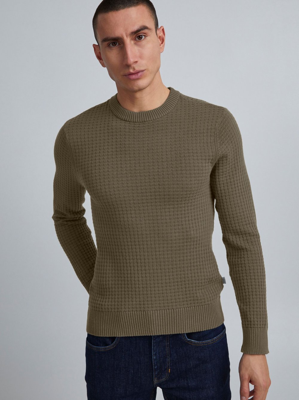 Thumbnail - CASUAL FRIDAY Strickpullover Herren Baumwolle grün, XL