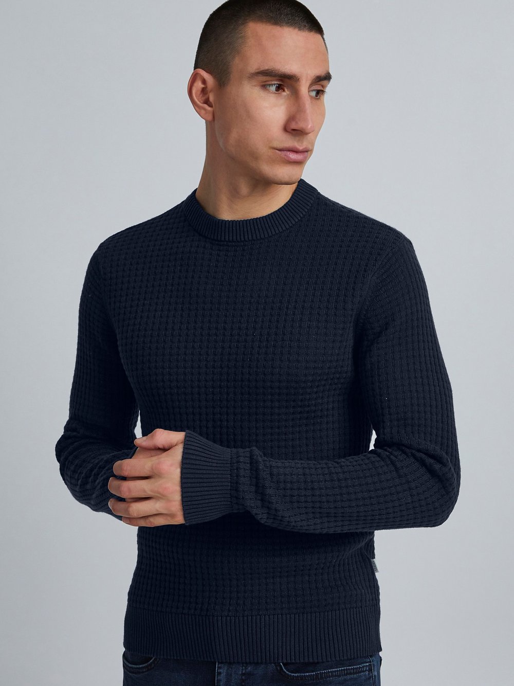 CASUAL FRIDAY Strickpullover Herren Baumwolle blau, M