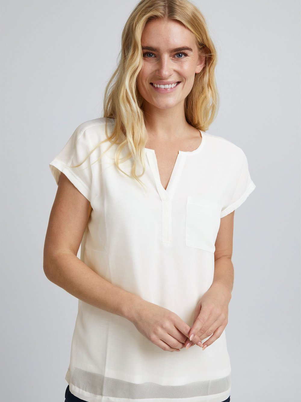 fransa Shirtbluse Damen weiß, XL