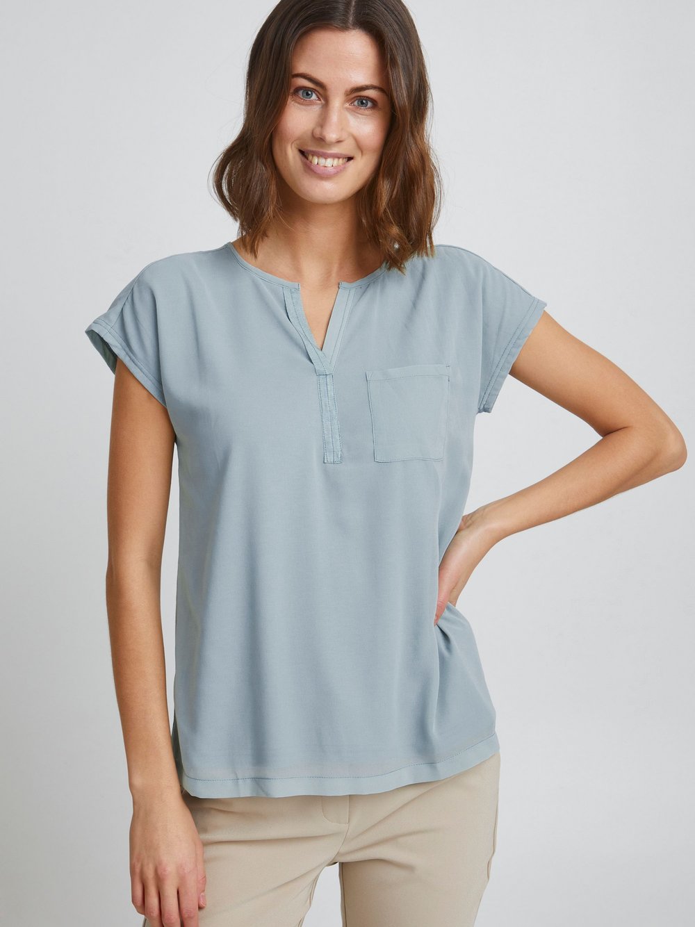 fransa Shirtbluse Damen blau, L