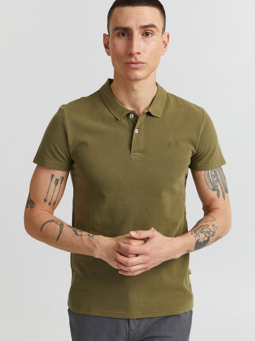 Thumbnail - CASUAL FRIDAY Poloshirt Herren Baumwolle grün, XXL