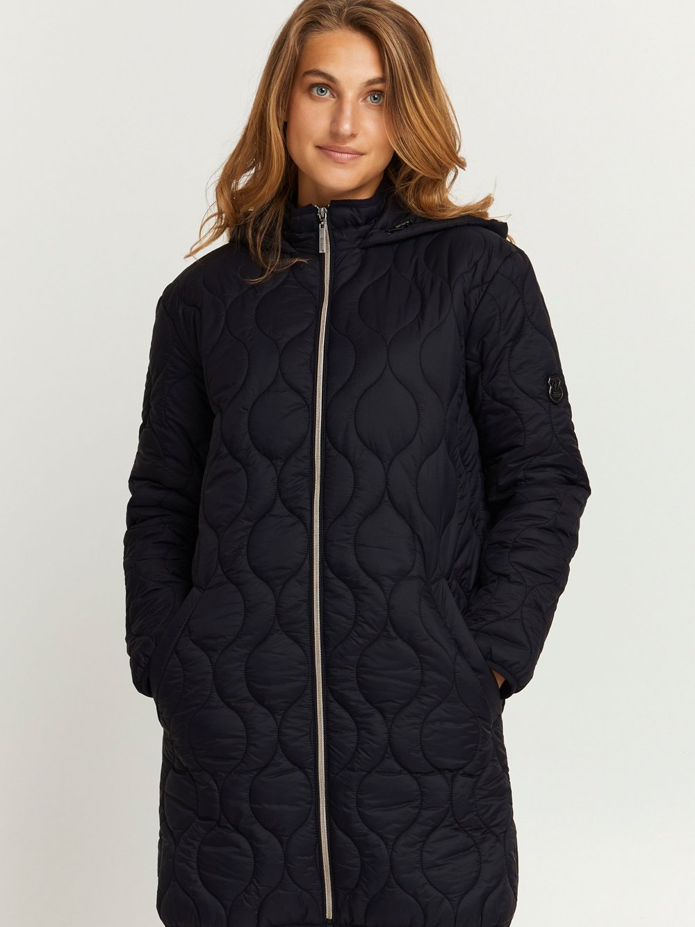 fransa Steppjacke Damen Polyamid schwarz, M