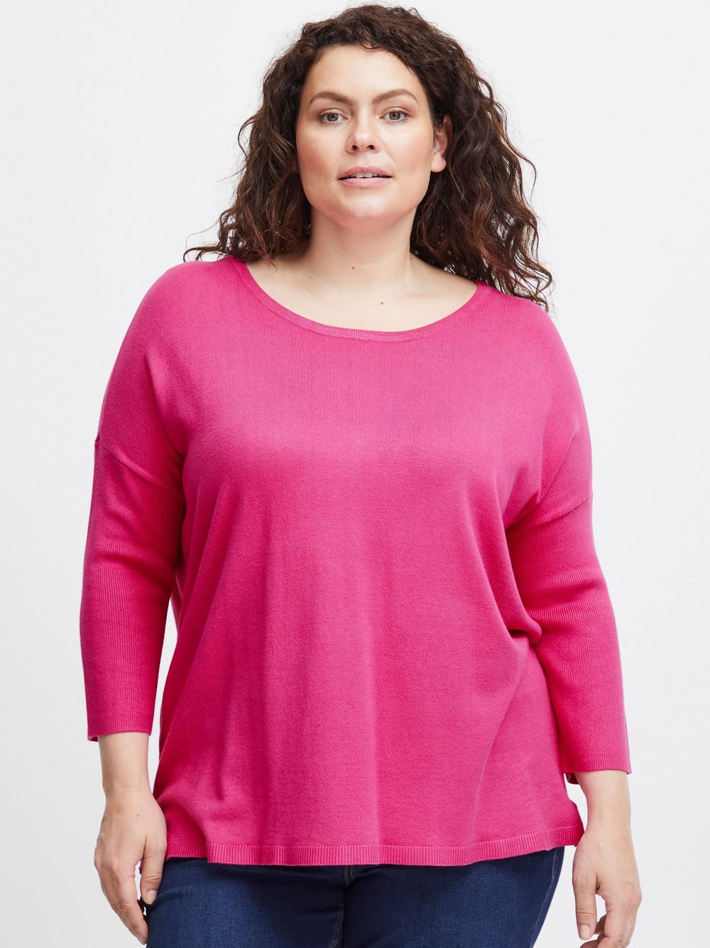 fransa Sweatshirt Damen Viskose pink, 50-52