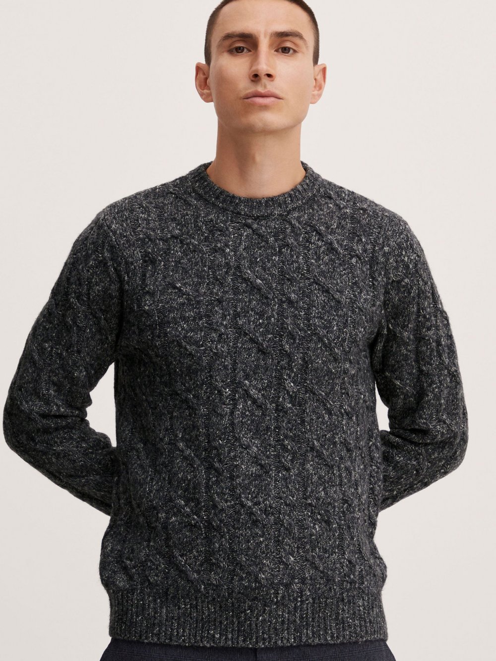 CASUAL FRIDAY Strickpullover Herren blau meliert, S