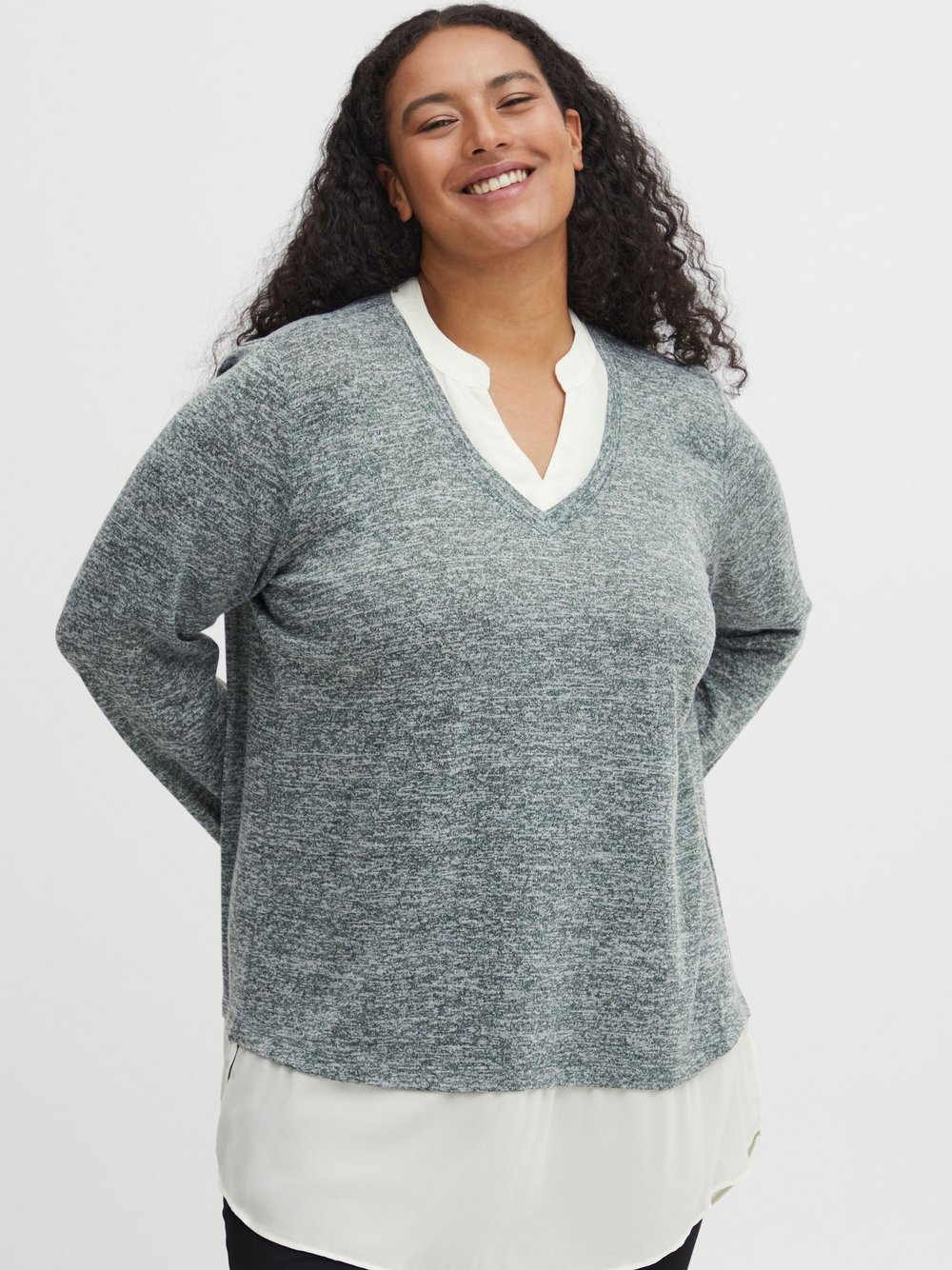 fransa Strickpullover Damen grün, 42