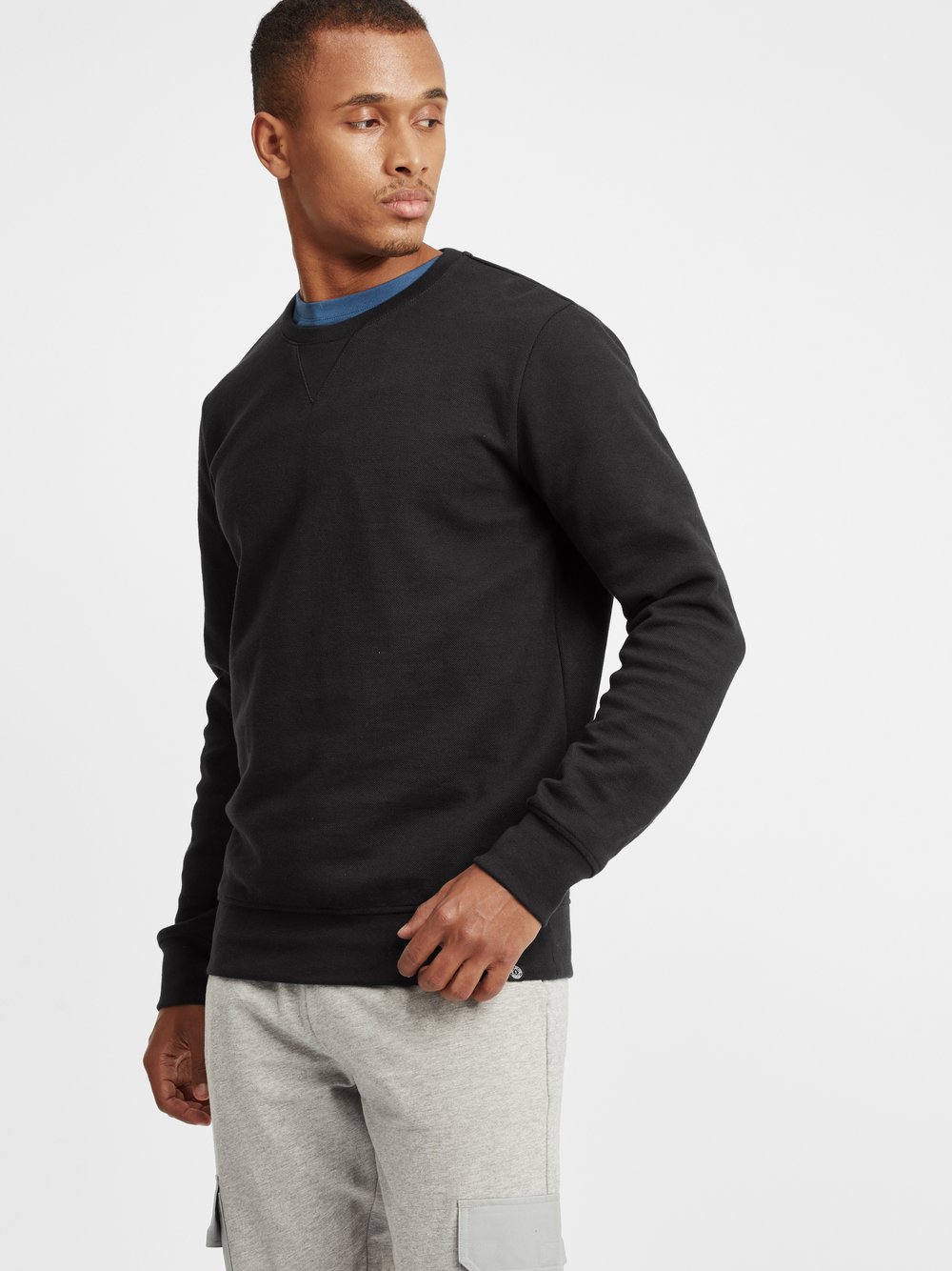 Thumbnail - Solid Sweatshirt Herren schwarz, M