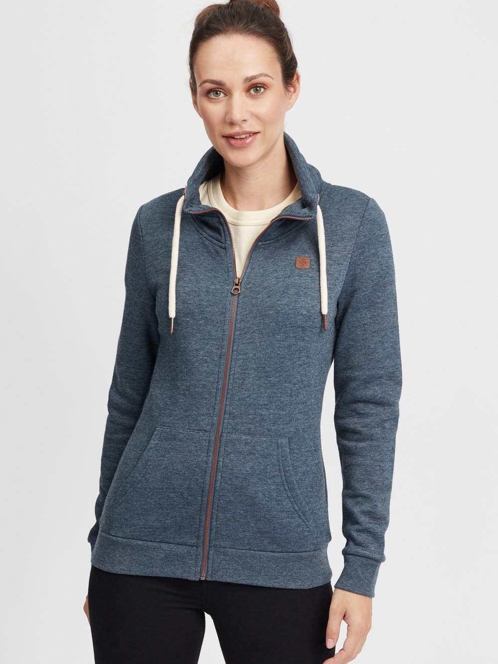 OXMO Strickjacke Damen Baumwolle blau, XXL