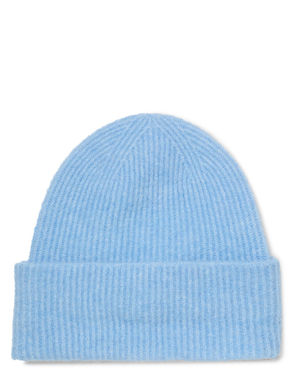 Samsøe Samsøe Strickmütze mit Alpaka- und Merino-Anteil Damen Rippe blau, ONE SIZE