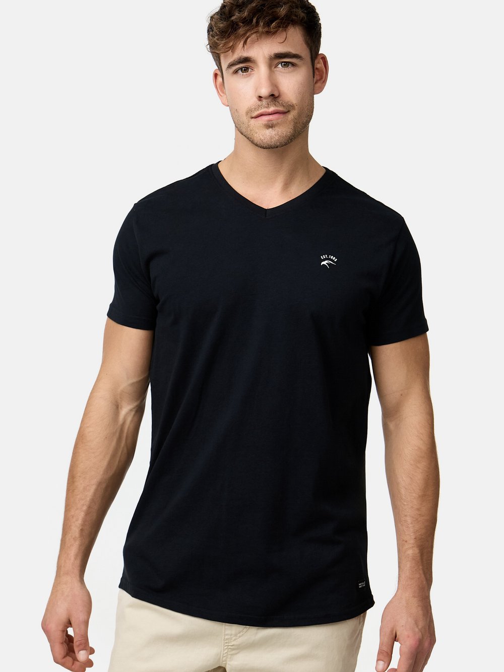 Indicode T-Shirt Herren Baumwolle schwarz, M