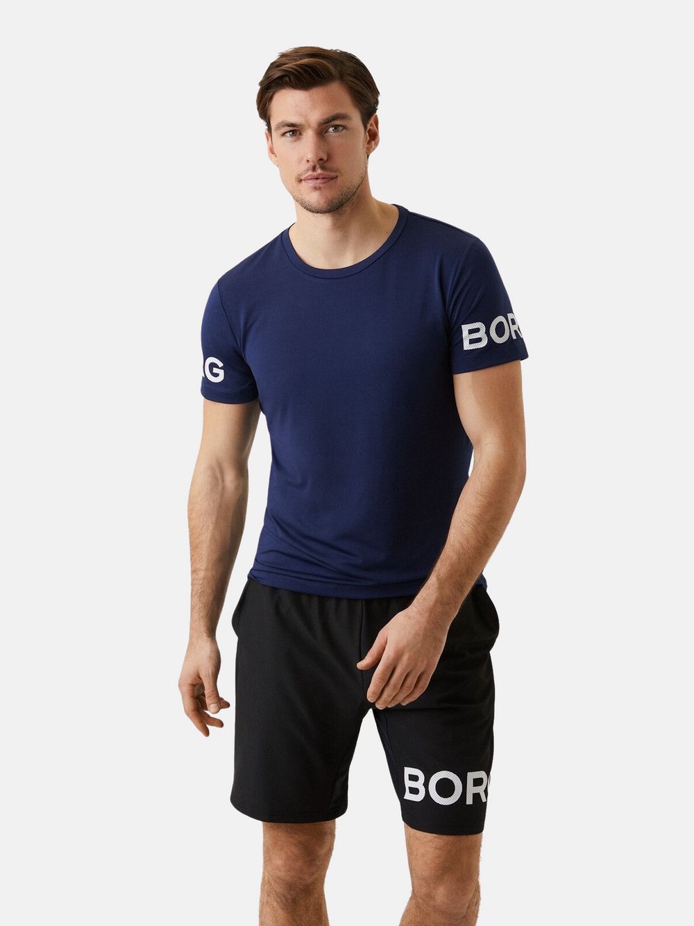 Björn Borg T-Shirt Herren blau bedruckt, S