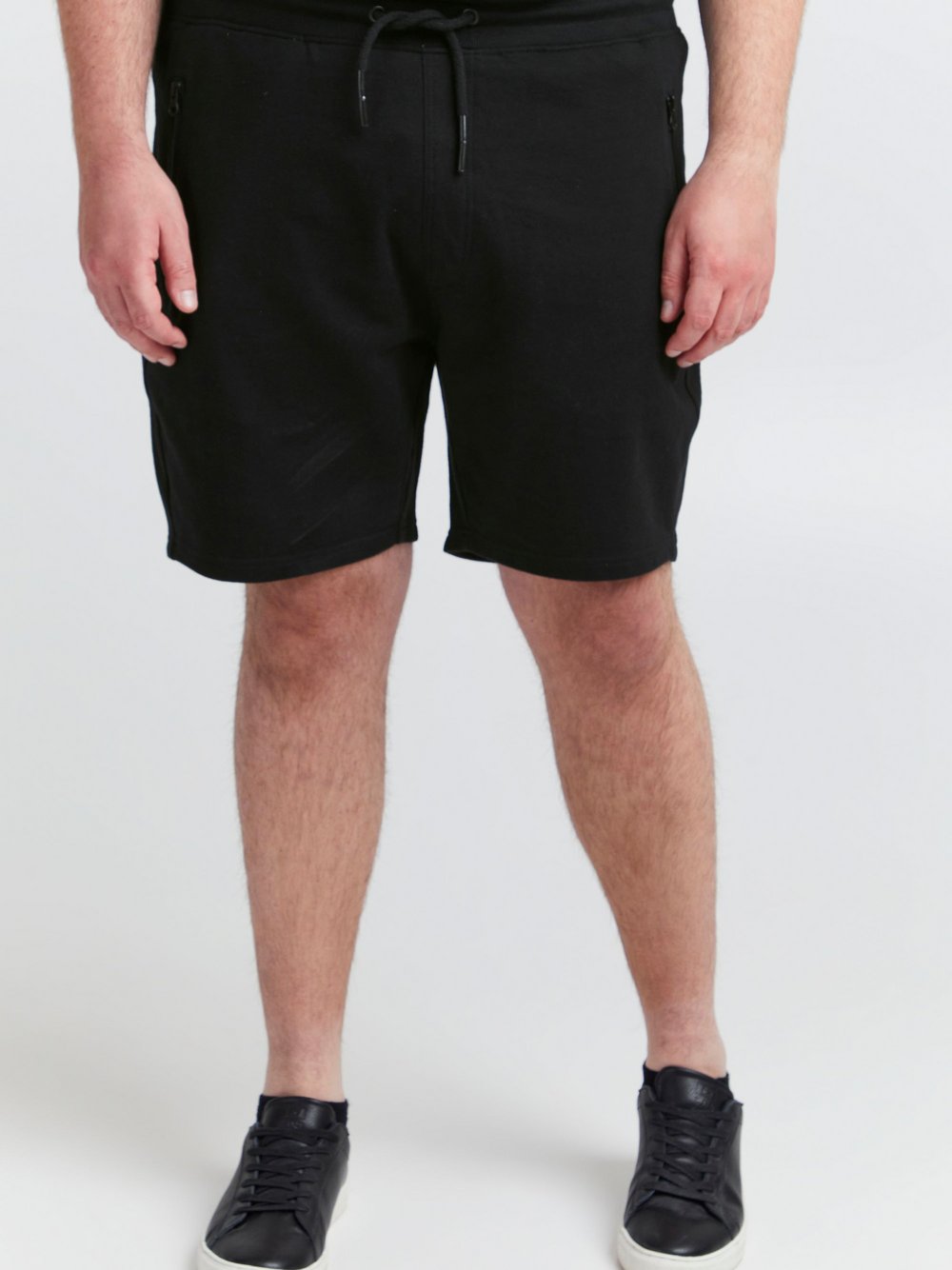 Solid Sweatshorts Herren Baumwolle schwarz, 6XL