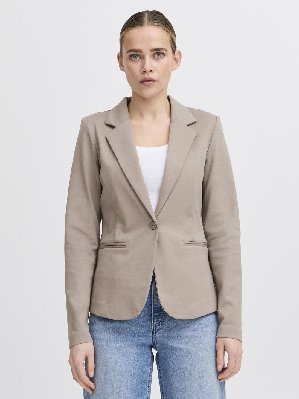 Ichi Sweatblazer Damen grau, XL
