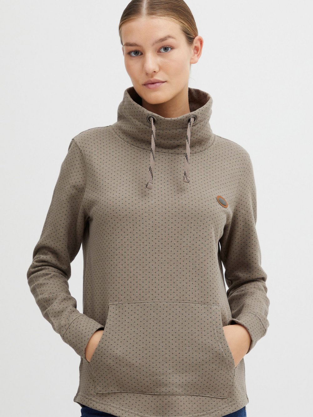 OXMO Sweatshirt Damen Baumwolle grau, L