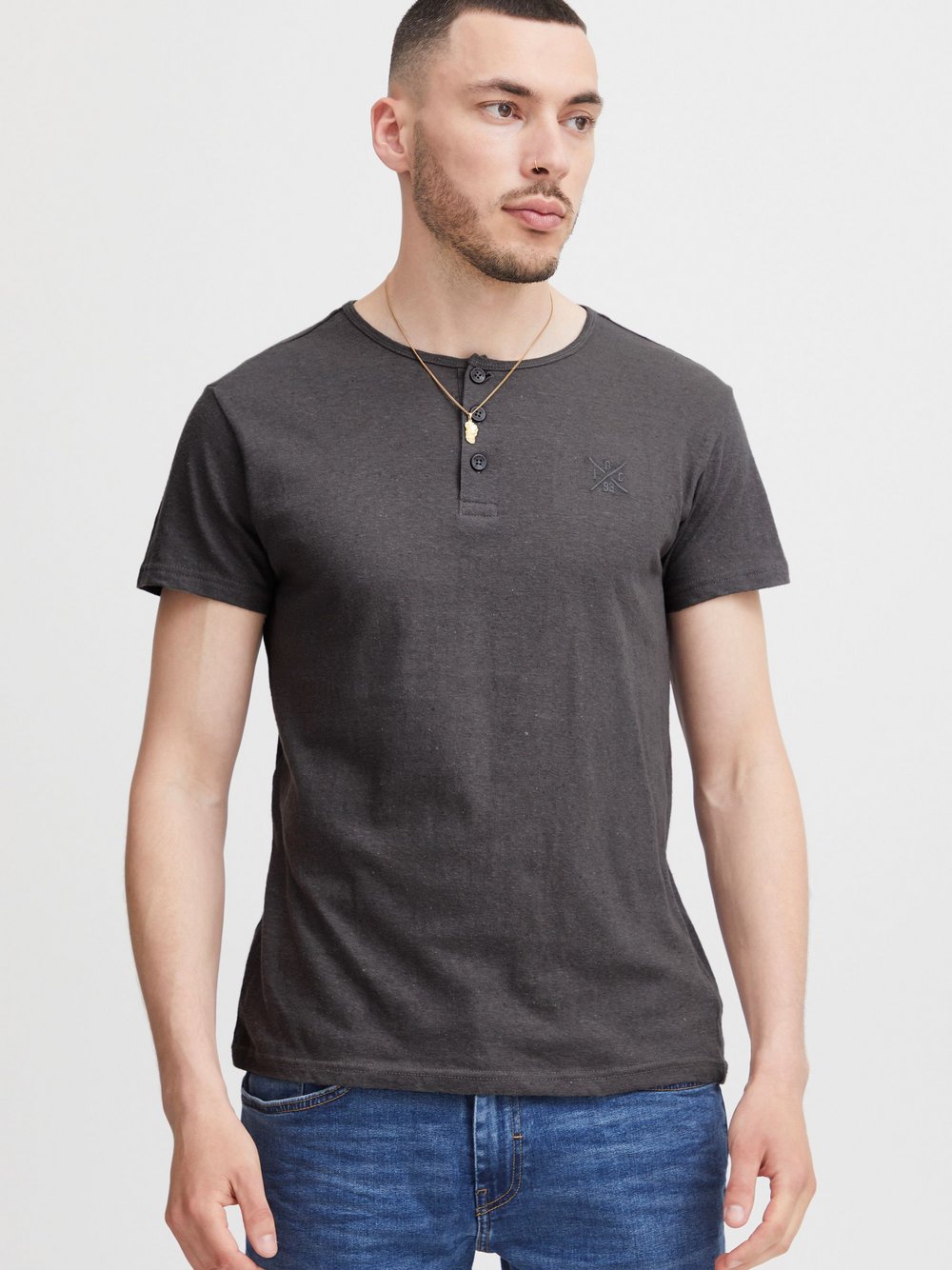 Indicode T-Shirt Herren grau, M