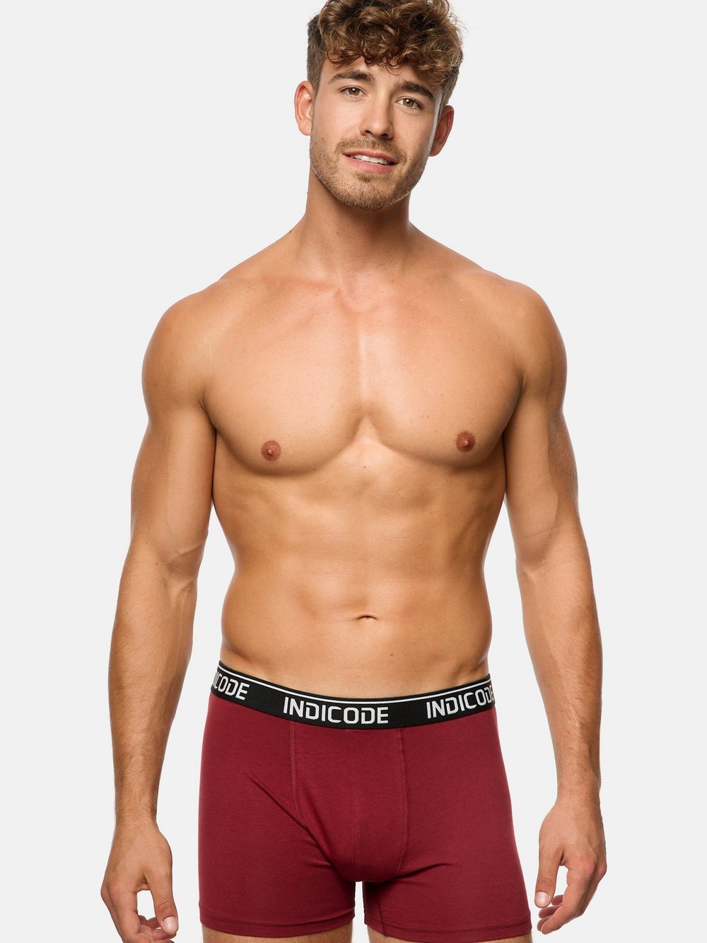 Indicode Boxershorts Herren Baumwolle rot, XXXL