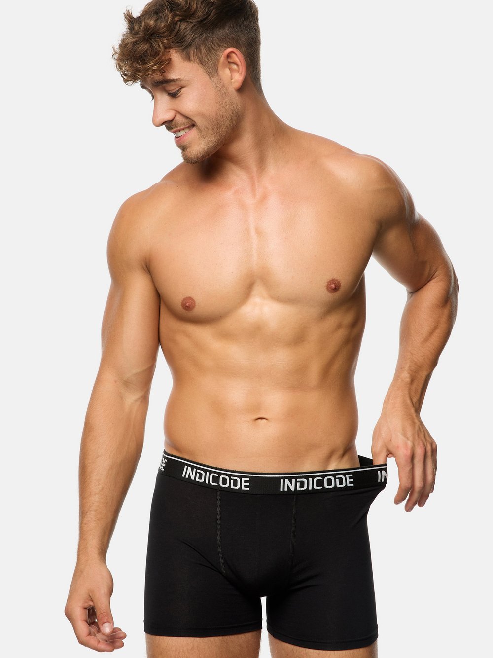 Indicode Boxershorts Herren Baumwolle schwarz, XL