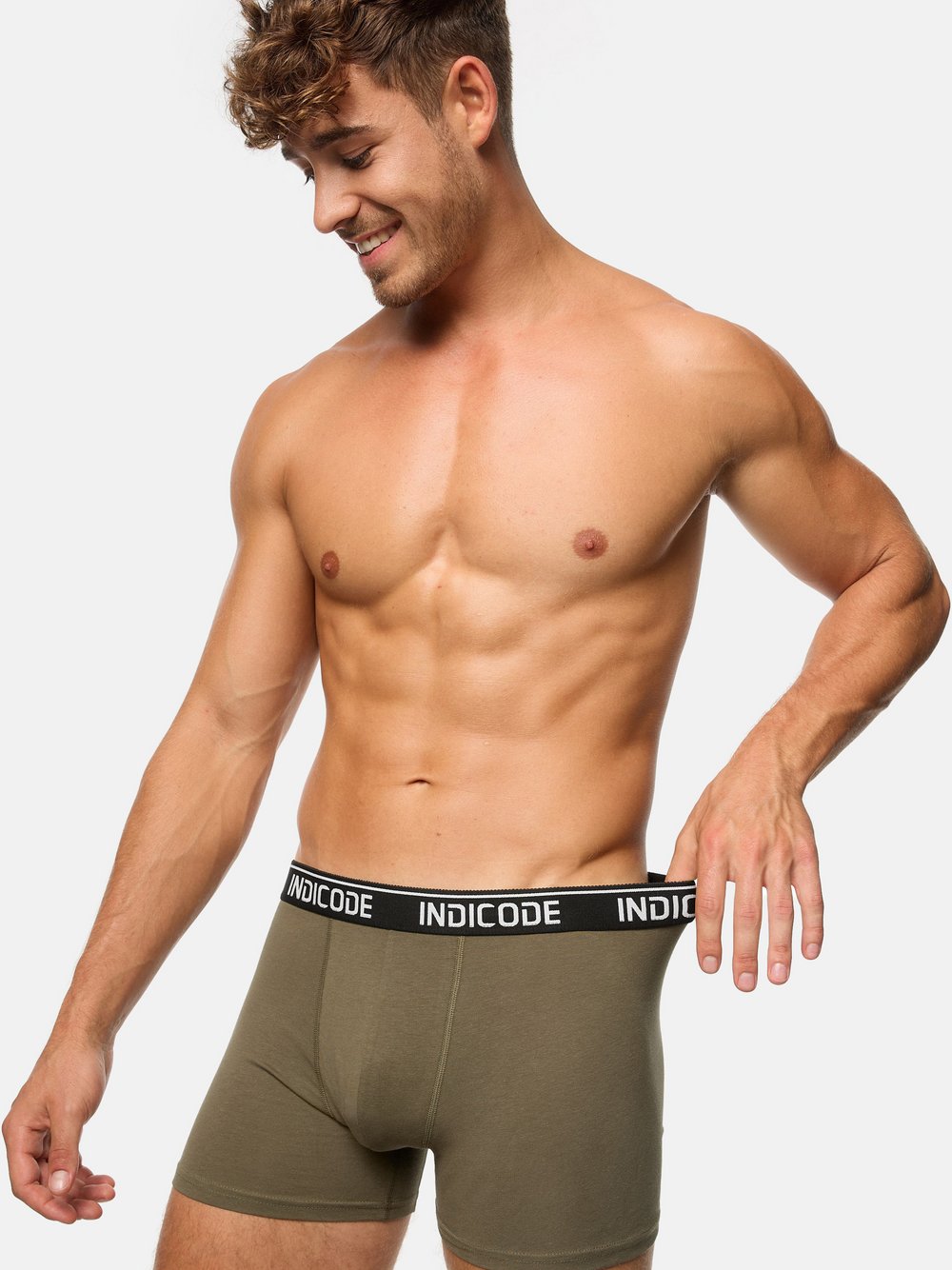 Indicode Boxershorts Herren Baumwolle grün, M