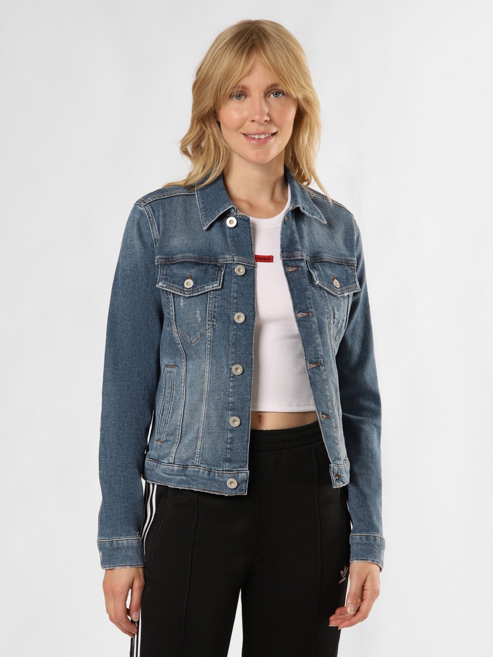 Marc O'Polo Jeansjacke Damen Baumwolle blau, XS