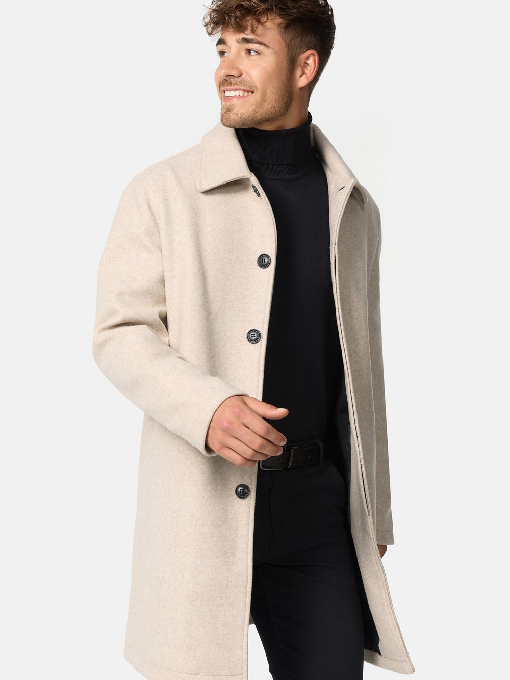 Indicode Mantel Herren beige, L