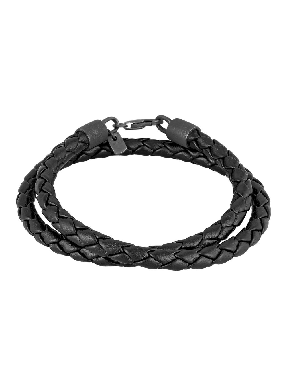 KUZZOI Armband Herren Sterlingsilber schwarz, 19