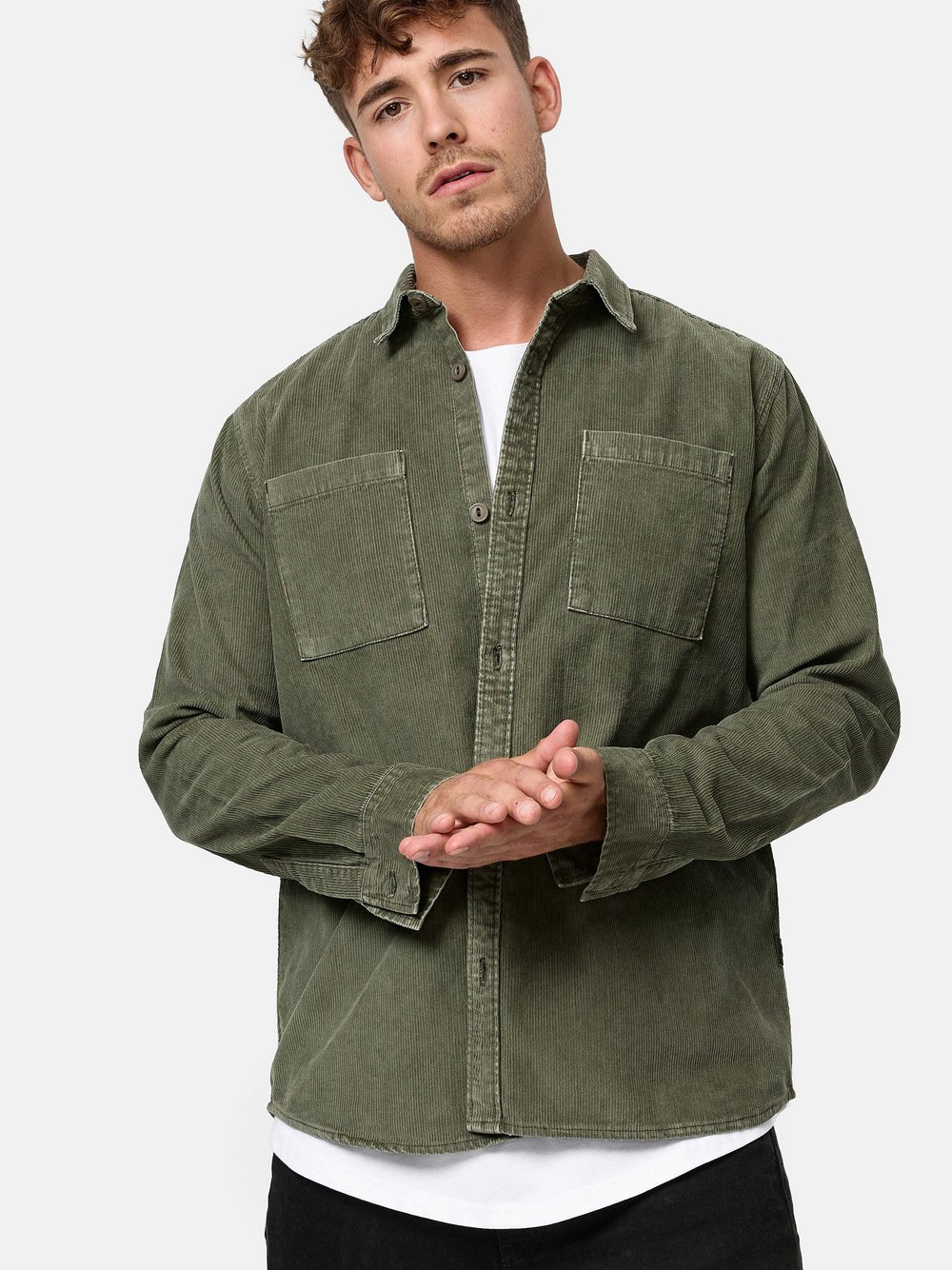 Indicode Hemd Langarm Herren Regular Fit Baumwolle grün, XL