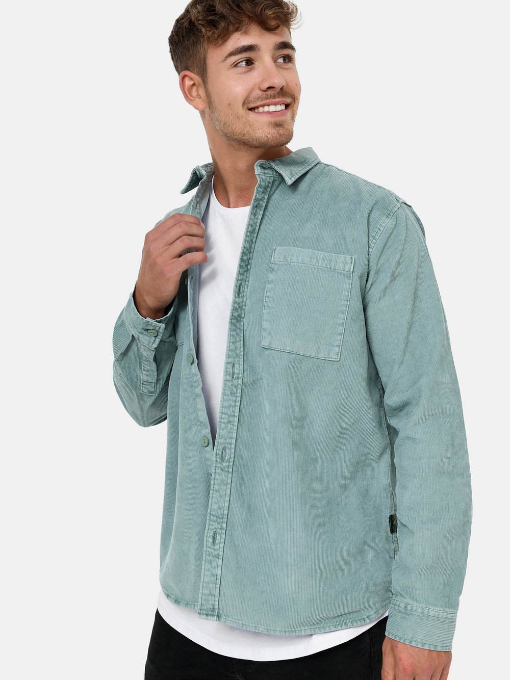 Thumbnail - Indicode Hemd Langarm Herren Regular Fit Baumwolle grün, L