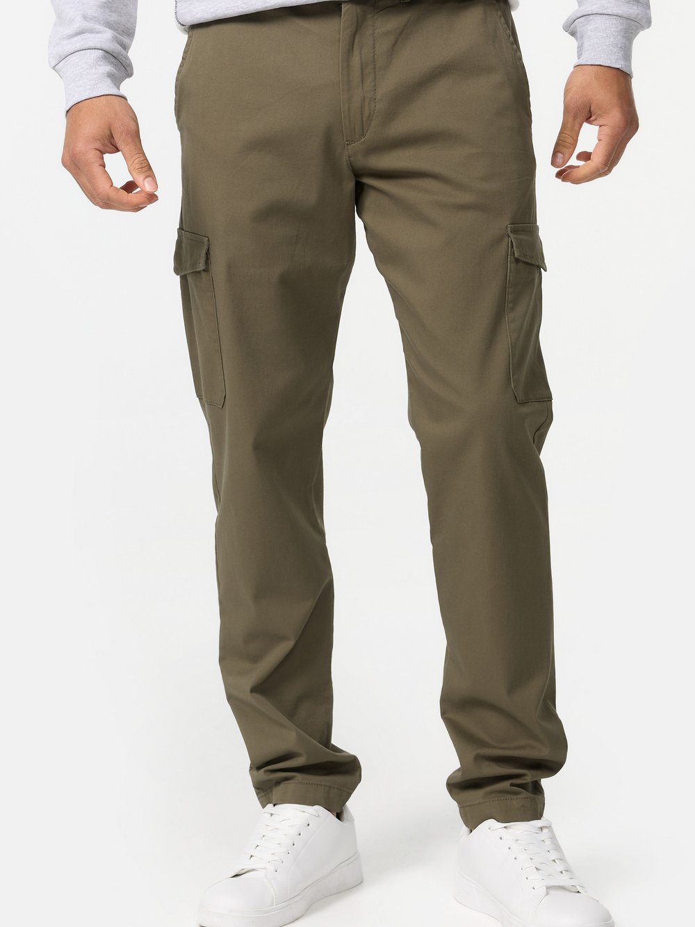 Indicode Cargohose Herren Baumwolle grün, 36-32