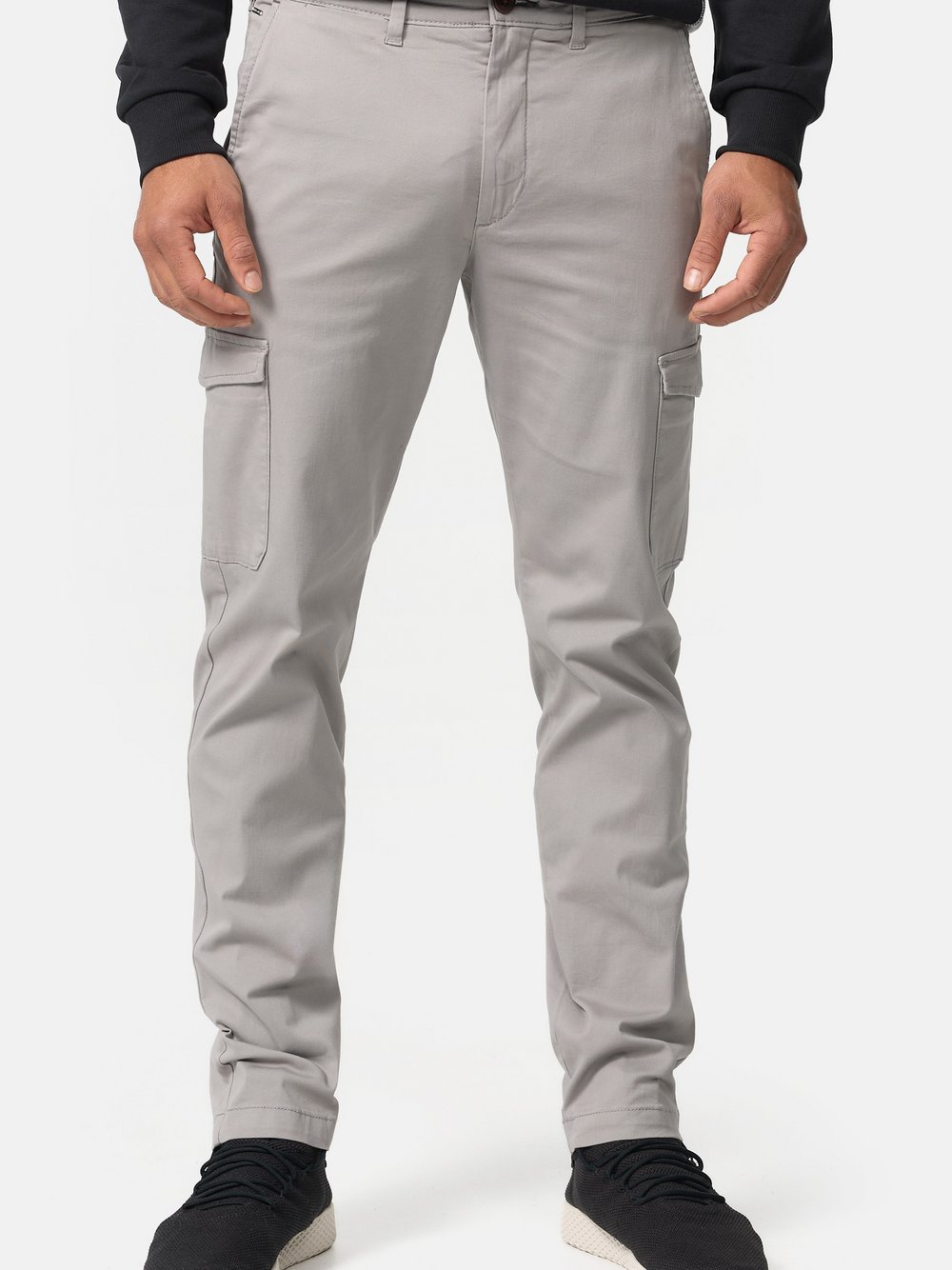 Indicode Cargohose Herren Baumwolle grau, 36-32